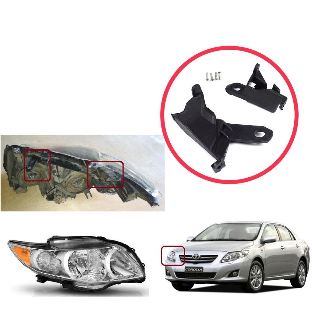EHL23 Headlight Holder Mount Repair Bracket Tab Set Right Side for Toyota Corolla MK10 E140 E150 Altis 2006-2010 8119412050