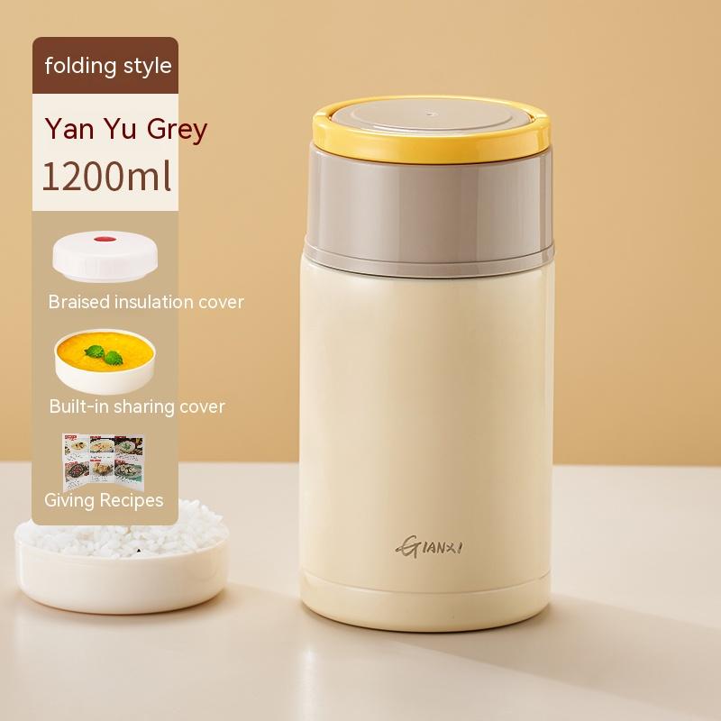 Тушеная кружка, новая 24-часовая изоляция, контейнер для обеда, ведро, тушеное мясо, каша, переносная кастрюля из нержавеющей стали 316 для тушения