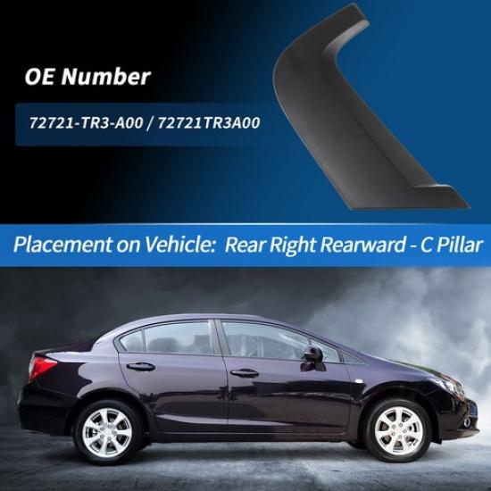 Rear Right C Pillar Window Cover Trim for Honda Civic 2012-2015 No.72721-TR3-A00