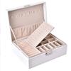 Jewelry Storage Box PU Leather Portable Double-Layer Packaging Box European-Style Multi-Function Winter Gift