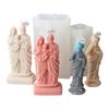 3D Jesuses Silicone Candle Mould for Handmade Soap Gypsum Resin Aromatherapy Candle Silicone Mould Desktop Decorations