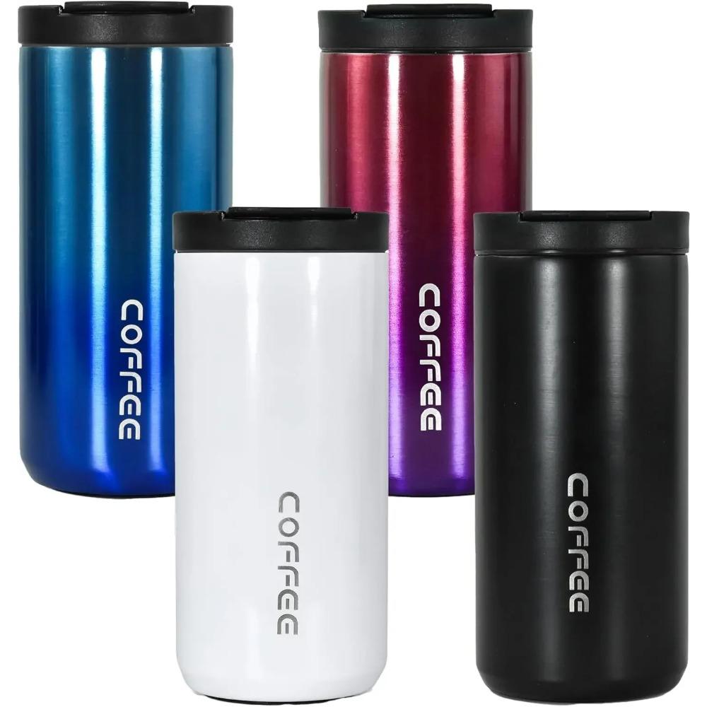 400ML Stainless Steel Coffee Cup Travel Thermal Mug Leak-Proof Thermos Bottle Tea Coffee Mug Office Business Style Thermos