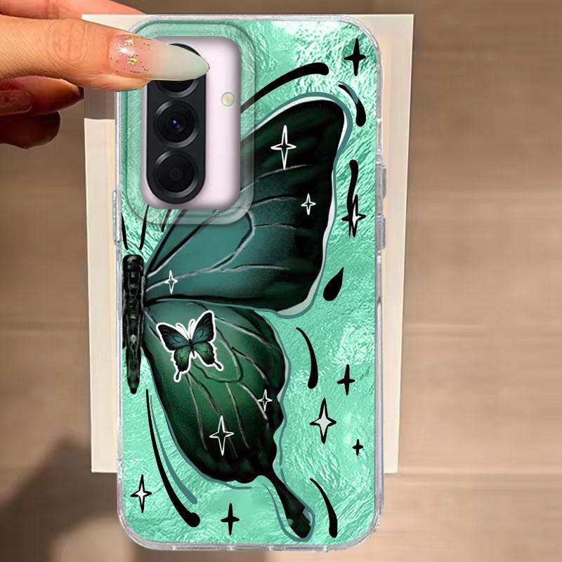 Case For Samsung Galaxy A56 A36 A16 A25 A35 A26 S25 S24 Plus Ultra FE 5G Phone Cover Butterfly Gradient For Samsung A55 Soft Bag