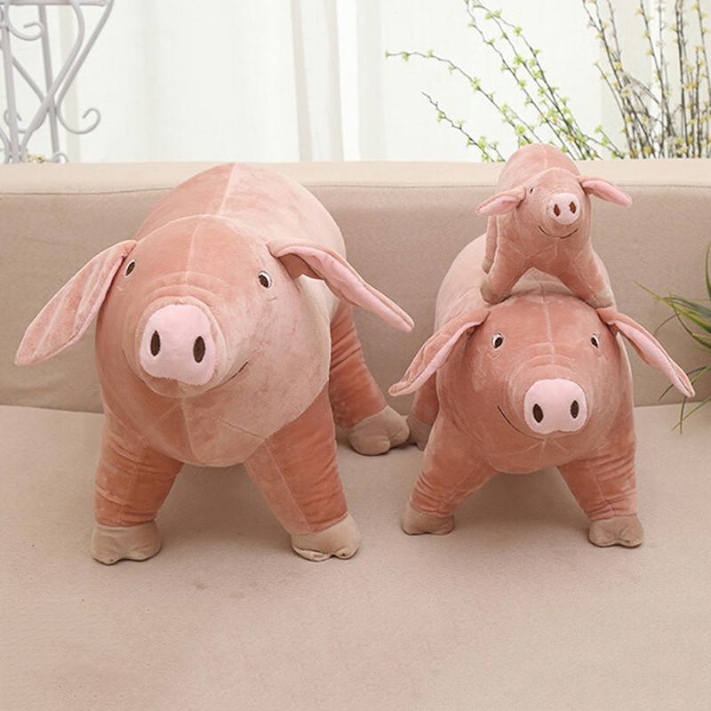 1шт 25см милый мультфильм свинья плюшевая игрушка чучело свинья для детского подарка