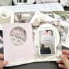 5PCS  Pastoral Style Folding Card Background Board Writable Kpop Star 3 Inch Photo Card Packing DIY Decor Fixed Card
