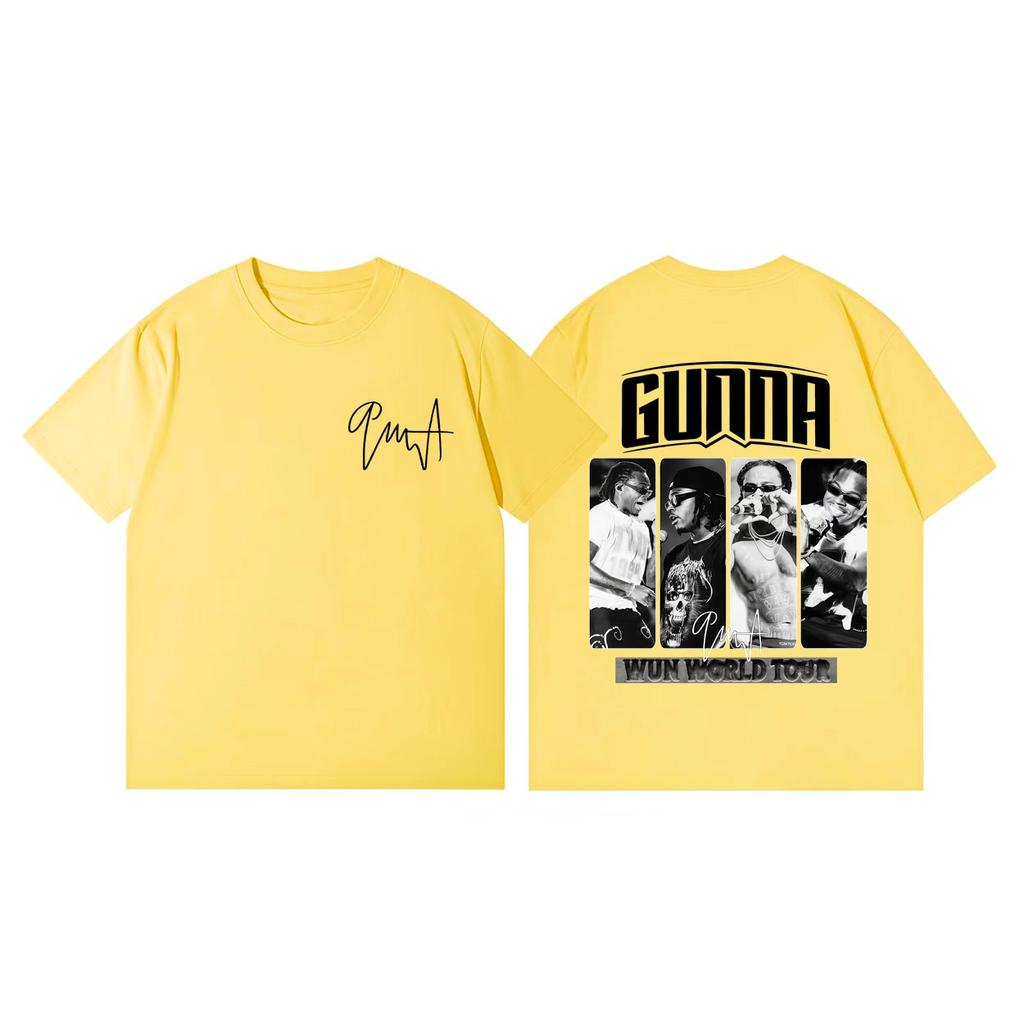 Rapper Gunna Wun World Tour 2025 T Shirt Men Women Clothing Harajuku Hip Hop Tshirts Summer Fashion Casual Oversized Tshirt