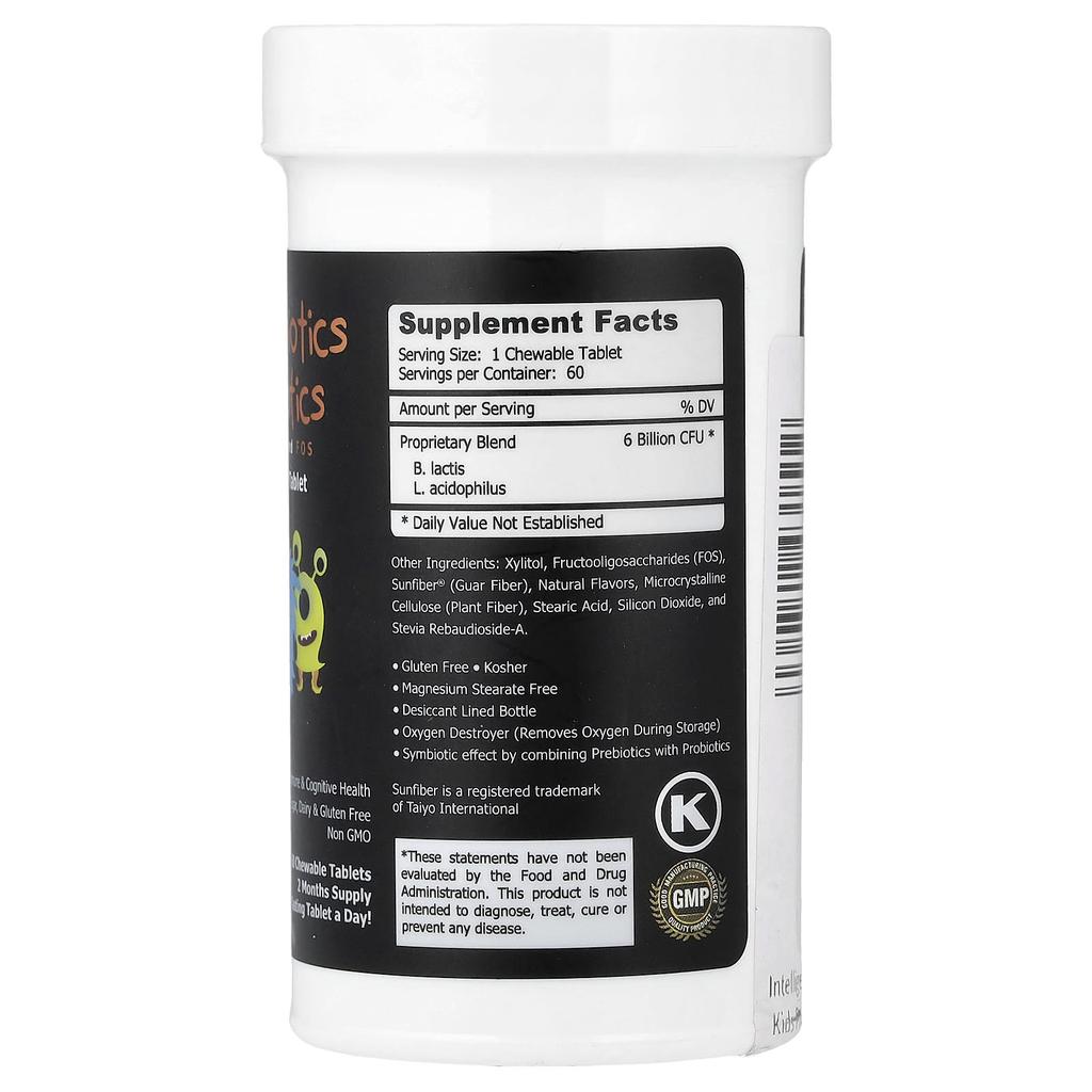 Intelligent Labs, Children's Probiotic & Prebiotic, Wildberry-licious, 60 Chewable Tablets