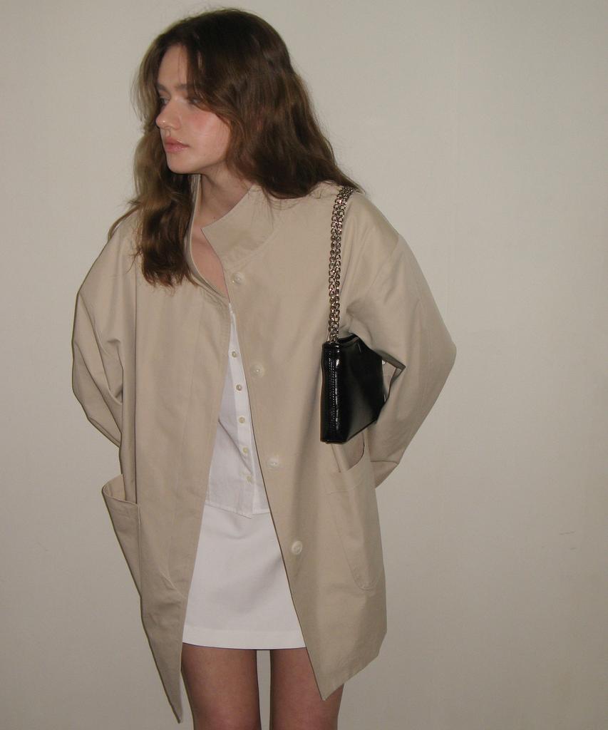 Somewherebutter Breeze Half Trench Coat - Beige