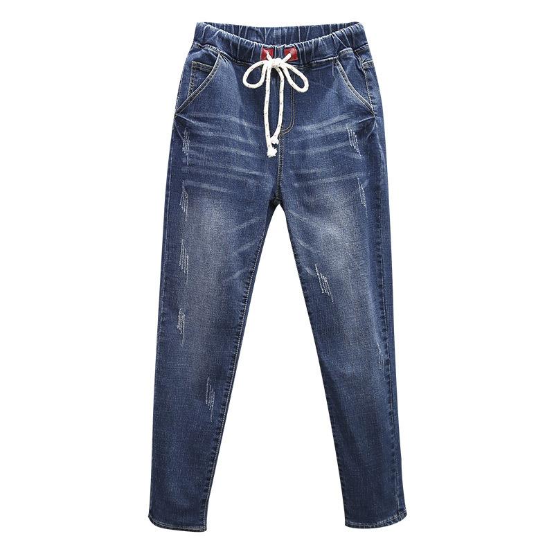 Модные женские повседневные джинсы с высокой талией, джинсы бойфренда, джинсы-карандаш, брюки