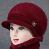 Осенне-зимняя теплая шапка женская флисовая утолщенная шапка-ушанка вязаная шапка из кроличьего меха