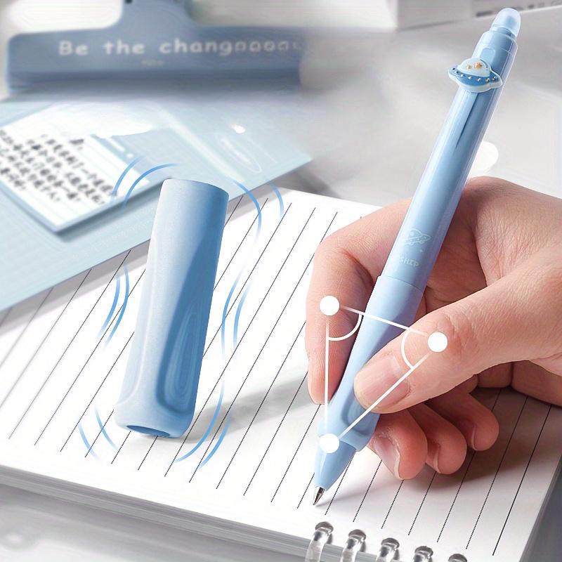 4 шт./коробка стираемых гелевых ручек с тонким кончиком 0,5 мм, черные/синие чернила для письма, школьные канцелярские принадлежности