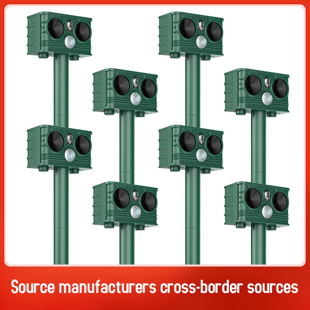 Ультразвуковой солнечный отпугиватель животных 3 в 1, уличный репеллент для собак, кошек, крыс, водонепроницаемый с движением