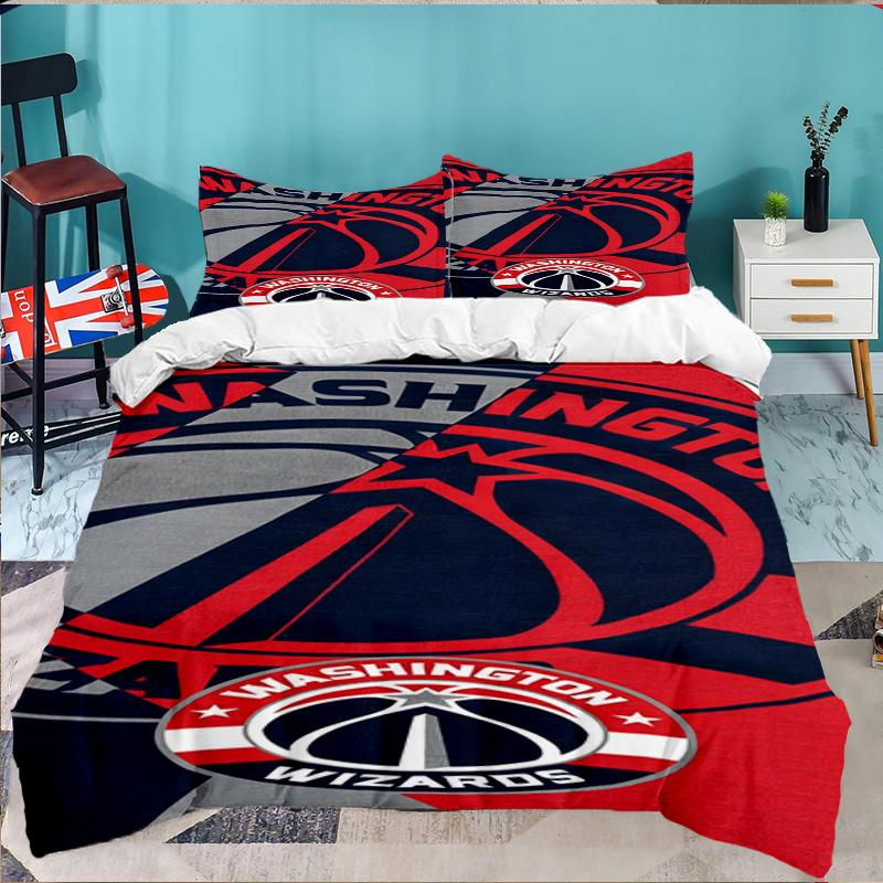 Washington basketball Logo 3pcs Bedding Set,Including 1pc Duvet Cover And 2pcs Pillowcases Perfect Gift for Christmas,Ideal for Bedroom, Dormitory