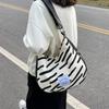 Small Bag Women's Large Capacity Shoulder Bag Zebra Crossbody Bag Canvas Tote Bag