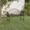 VidaXL Garden Bench 2 Seater 128 Cm Black Steel 318828