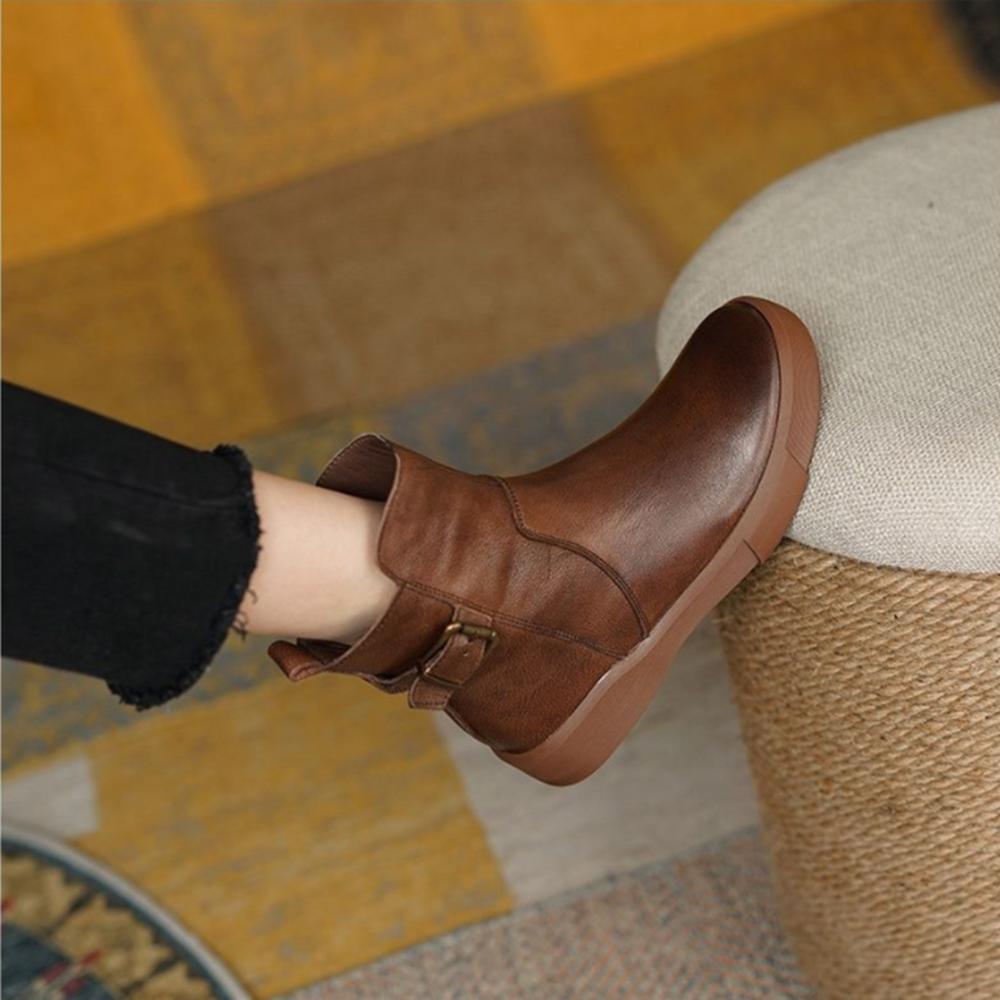 Women's Ankel Boots Autumn Winter Women Boots Womens Short Boots Flat Shoes Fashion Platform Boots Gothic Botas De Mujer 35-42