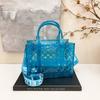 Summer Hollow Vegetable Basket New Candy Color Shoulder Bag Large Capacity Messenger Transparent Women's Bag