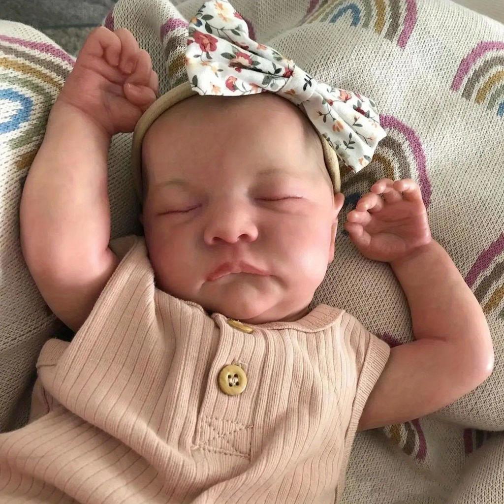 BZDOLL 19 дюймов 48 см 3D кожа Спящая кукла реборн из мягкого винила, как у настоящих новорожденных, игрушка для девочки Леви, хороший подарок для детей на Рождество