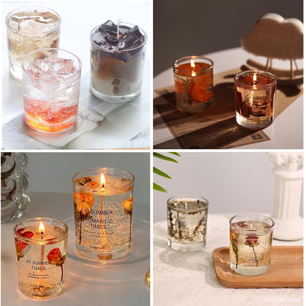 100G Jelly Wax  DIY Handmade Scented Candle Making Supplies Material Transparent Wax Raw Material Crystal Wax Smokeless