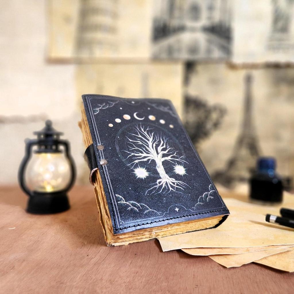 Блокнот Tree Leather Journal для молочных продуктов с 200 листами бумаги с краями и блокнотом для рисования с замком