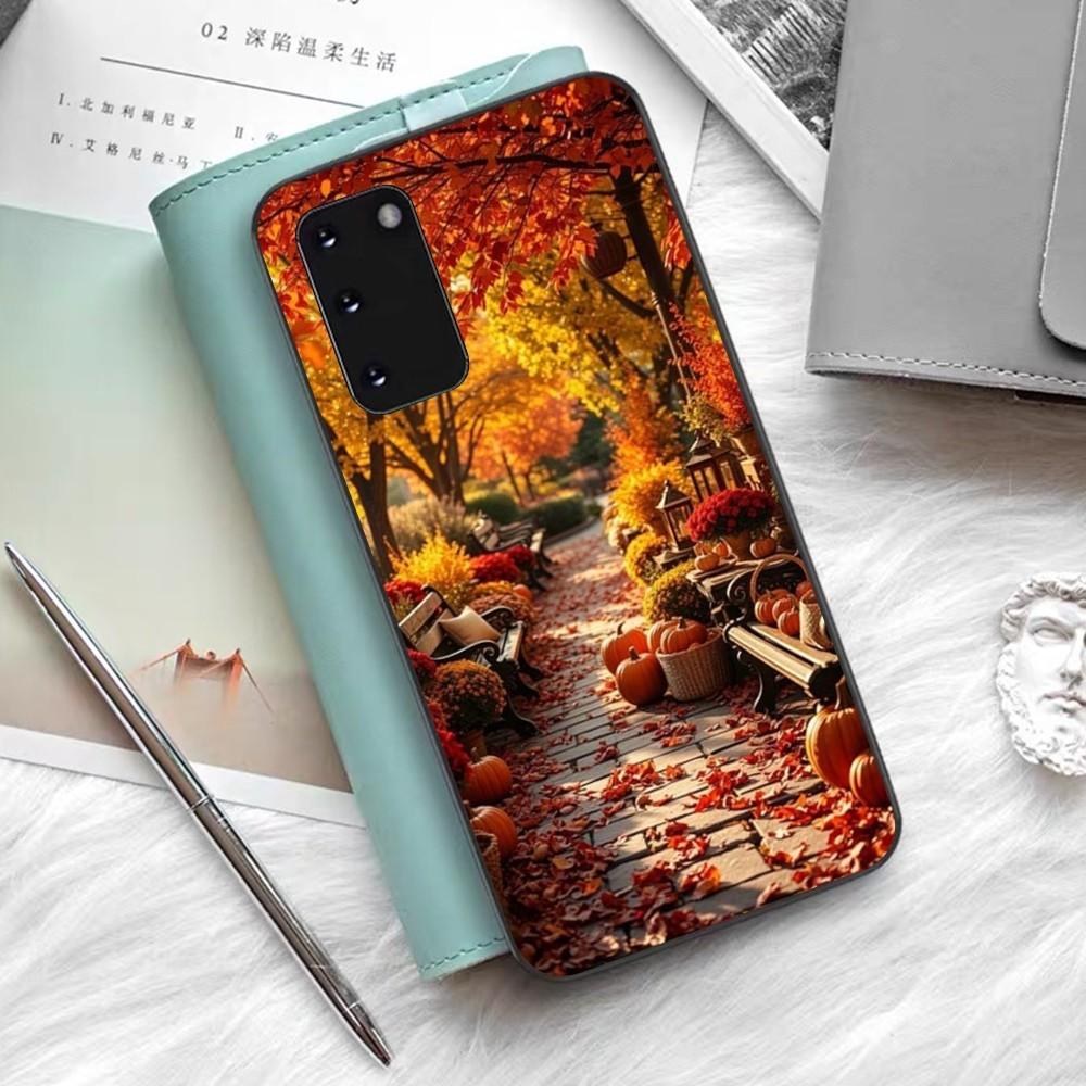Чехол для телефона «Счастливая тыква Осень» Силиконовый PC+TPU Для Samsung S10 20 30 22 23 24 Plus Lite Ultra Чехол
