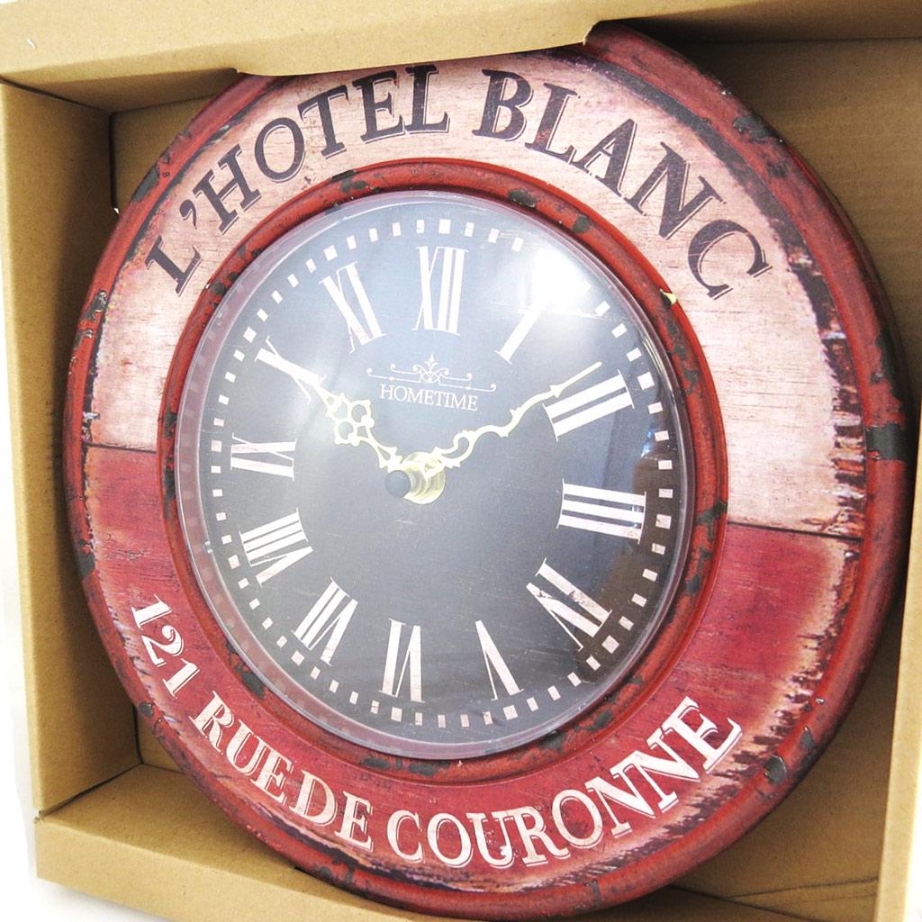 Les Trésors De Lily [M7776] - Часы металлические 'Terroir Français' l'Hotel белые (24 см)