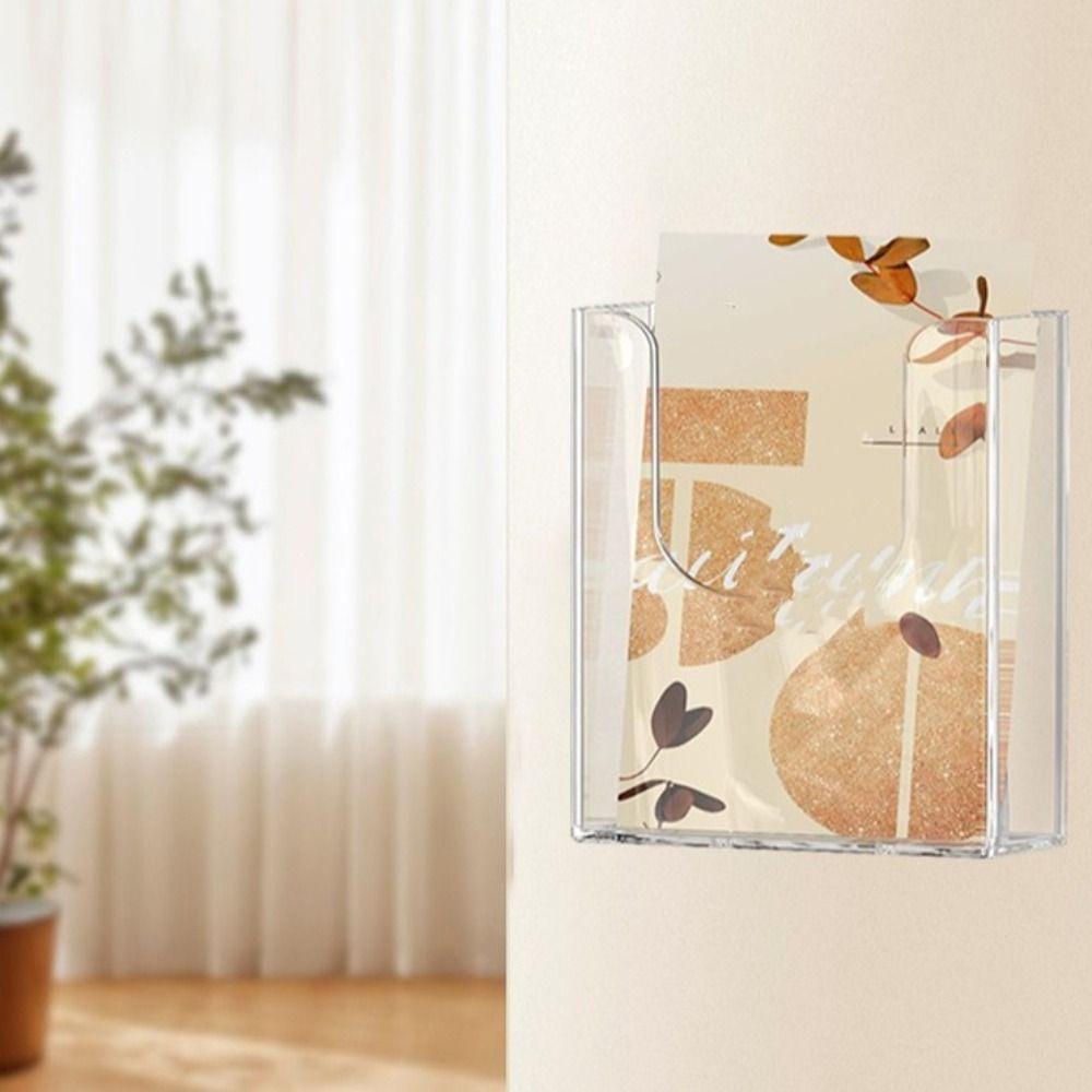 A4/A5 Акриловая стойка для хранения Прозрачная стойка для отображения данных Стойка для журналов Дом Офис