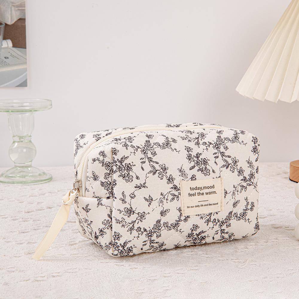 Стеганый красный клетчатый набор из 3 косметичек с клатчем большой вместимости