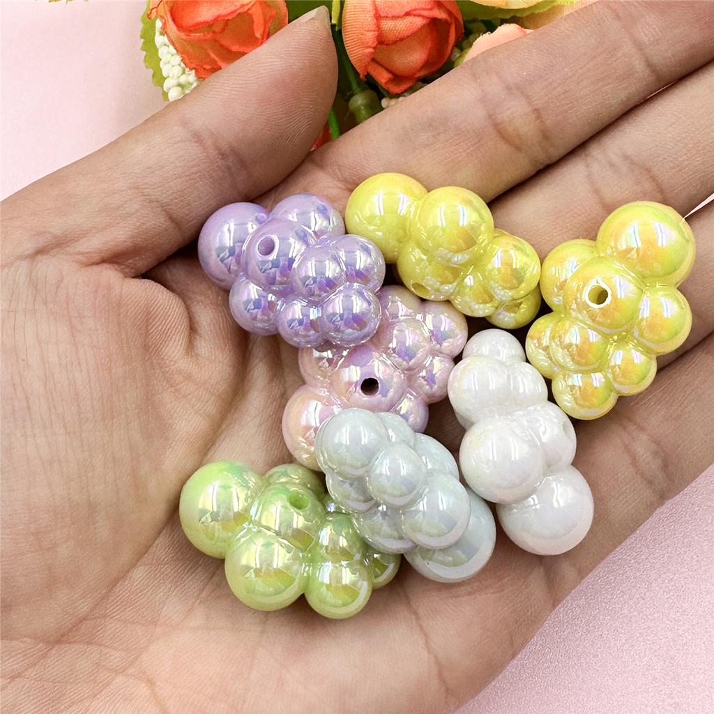 Home Party Supplies Grape DIY Acrylic Jewelry Accessories Fashion Beads 29mm 7Pcs