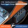 3 Socket Auto Socket Lighter Splitter 9 In 1 Car Charger Adapter with PD+QC3.0 Quick Charge,171W 12V/24V Independent Switches DC for All Car