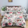 Пододеяльник с тропическими цветами и листьями, Кинг, Квин, красочный винтажный цветочный комплект постельного белья для взрослых, женщин, бохо, полиэстеровый чехол для одеяла