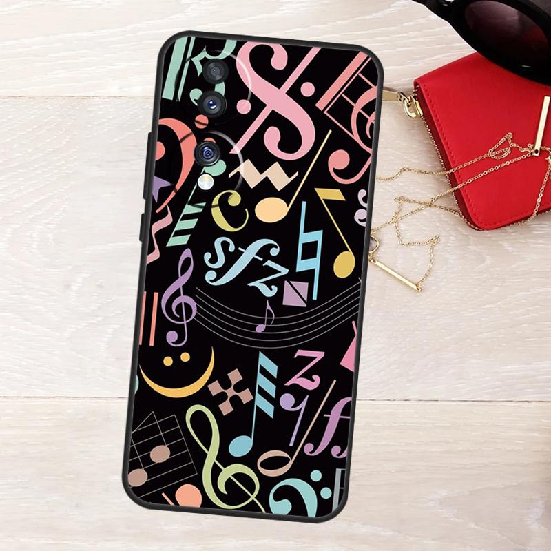 Чехол с нотами Музыкальные ноты Для Honor 400 Pro 200 50 70 90 X9a X9b X9c X9d X8a X8b X8c Magic 7 Lite 5 6 8 Pro Чехол