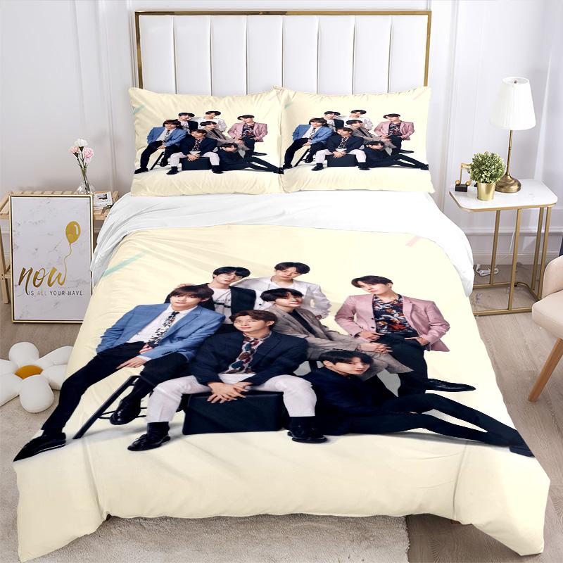 Boys' Generation Dream Team Print 3Pcs Bedding Setduvet Cover With 2 Bedropillowcase Home Birthday Gift