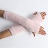 Розовые митенки Y2K, гетры на запястья, гетры на руки, перчатки для женщин, шикарная уличная одежда, осенне-зимние бархатные перчатки, похожие на норку