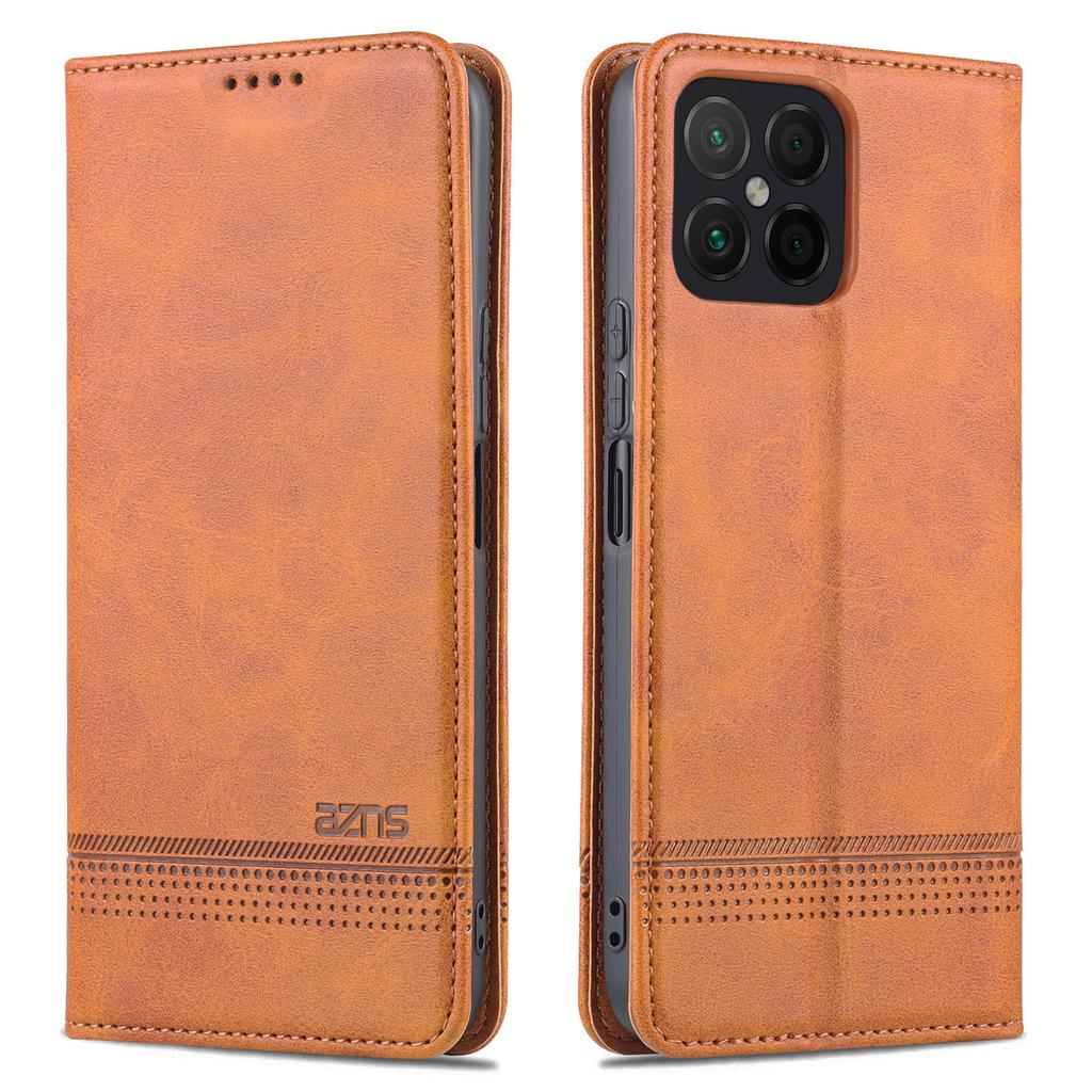 Роскошный магнитный адсорбционный чехол из искусственной кожи для Huawei Honor X8 (4G 6.7") Защитный чехол с откидной крышкой Fundas Coque