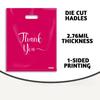 50pcs Thank You Bags Plastic Shopping Bags Reusable Bags with Handles Retail Boutique Bags for Supermarkets Business Gifts Shops Clothes Parties