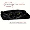 Cartoon Black Cat Pupil 3D Printed Bedding Set Cute Animal Style Luxury Duvet Cover Soft Comfortable Home Polyester Quilt Cover
