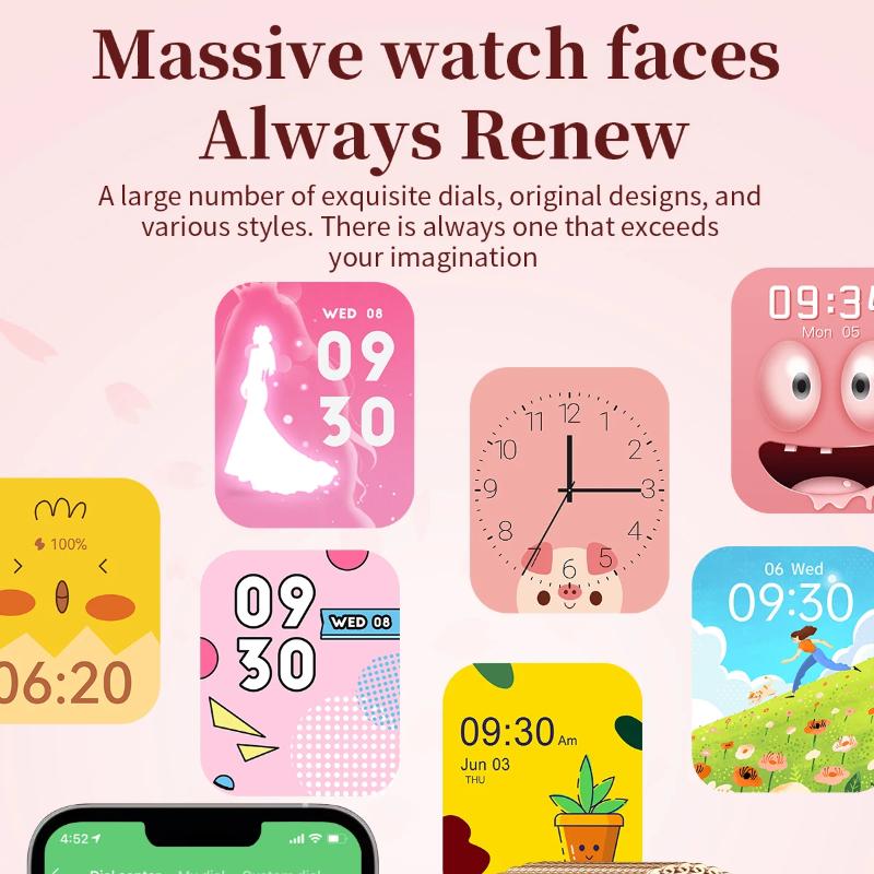 Fashion New Women Smart Watch AMOLED Curved Screen IP68 Waterproof Voice Bluetooth Call Heart Rate Blood Pressure Monitor Health Smartwatch