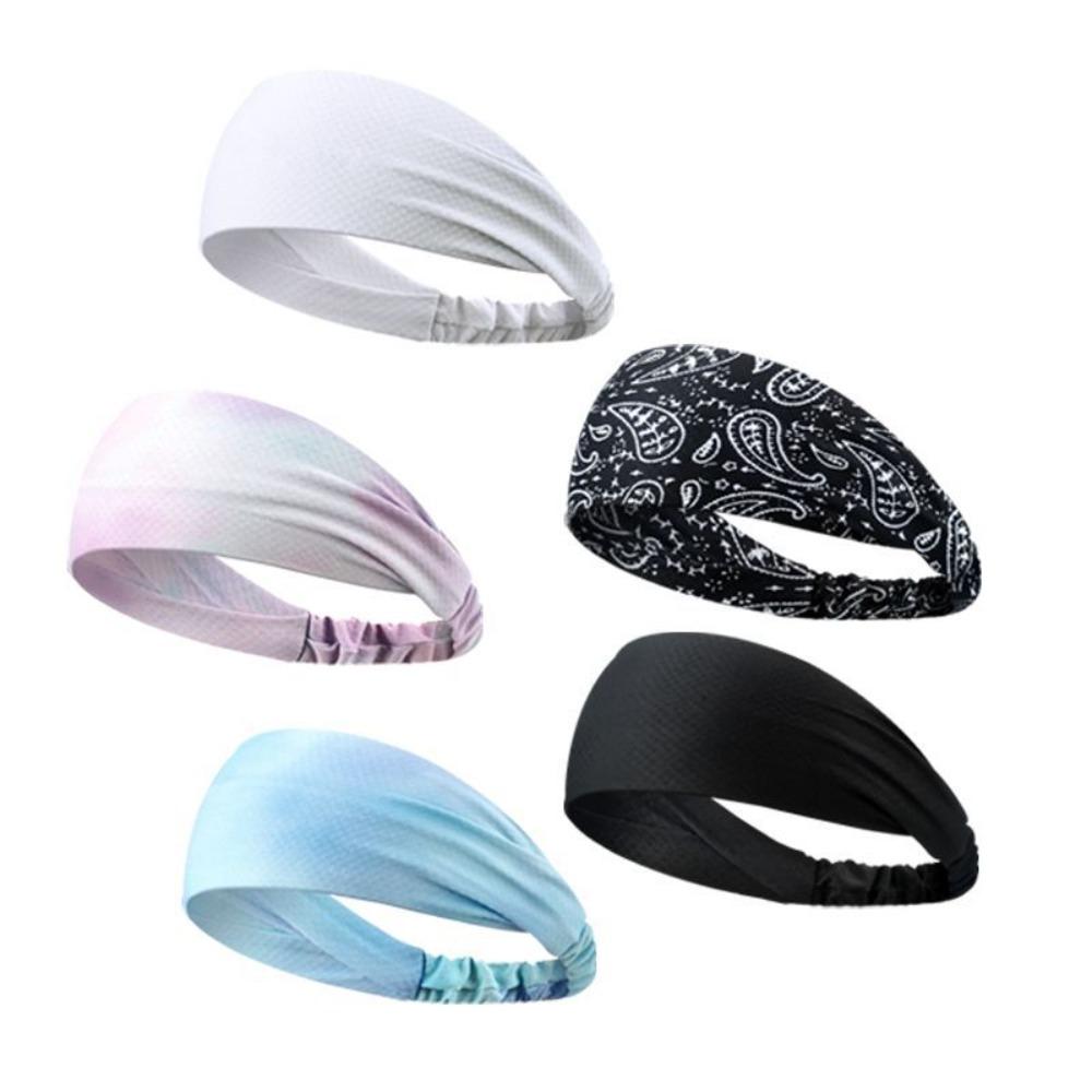 Эластичные спортивные повязки на голову, нескользящая повязка на голову, новые широкие повязки для волос, спортивные повязки