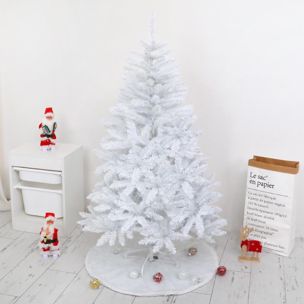 LED Luminous White Christmas Tree with Encrypted PVC and Bullet Head Design