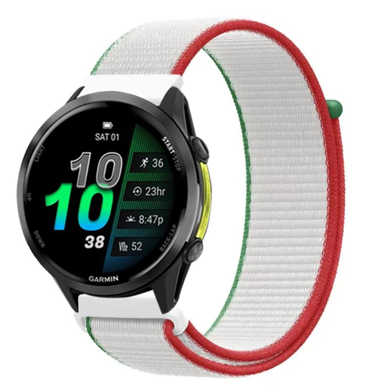 22 мм 20 мм Нейлоновый ремешок для Garmin Forerunner 970 570 165 965 55 Venu 3 Стиль флага Модный браслет Garmin Active 6 Approach S50