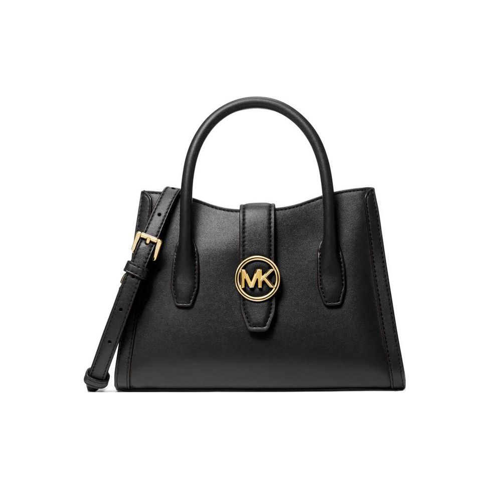Michael Kors Gabby Черная сумка через плечо с золотым логотипом и классическим принтом, на молнии, женская 35S3G5GS5O-001