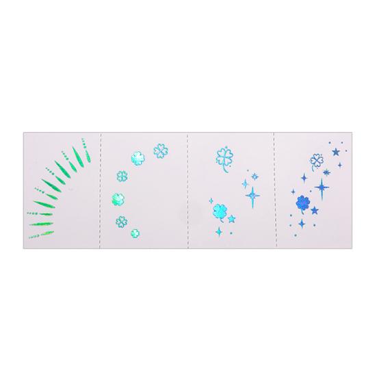 Temporary Tattoos Stickers, The Corner of The Eye Tattoos with Heart Star Pattern, Temporary Body Art Stickers for Adults Kids Party Use