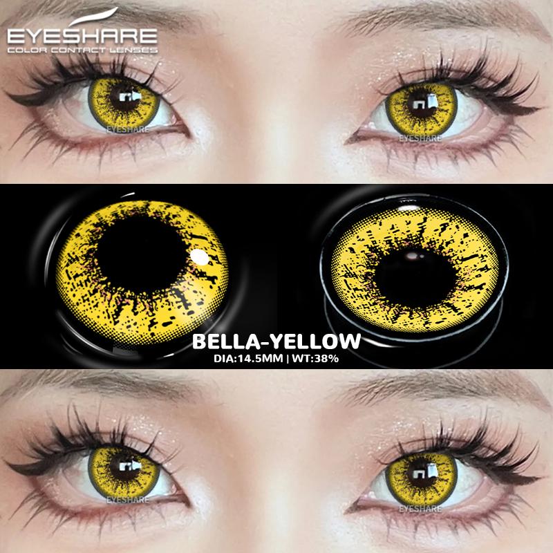 Eyeshare Colored Contact Lenses 2PCS Halloween Costume Colored Invisible Red Lenses Cosplay Color Makeup Purple Contact Lenses Eye Makeup Lenses