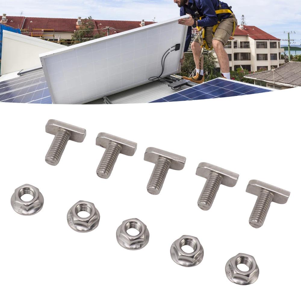 20set Stainless Steel T Bolts Rust Resistant M8 Hammer Head Screws Hammer Head Screws Photovoltaic
