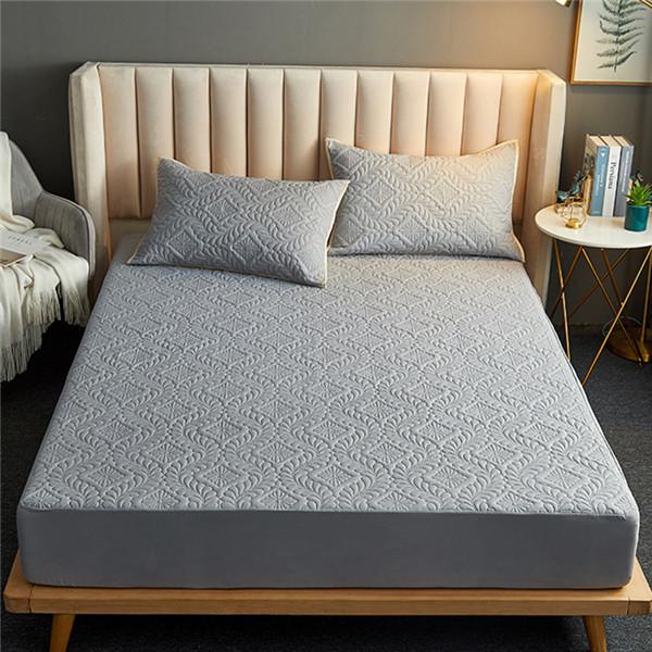 Водонепроницаемый однотонный стеганый тисненый водонепроницаемый чехол для матраса, простыня, стильный чехол для матраса, толстая мягкая подкладка для кровати (Нет наволочек)