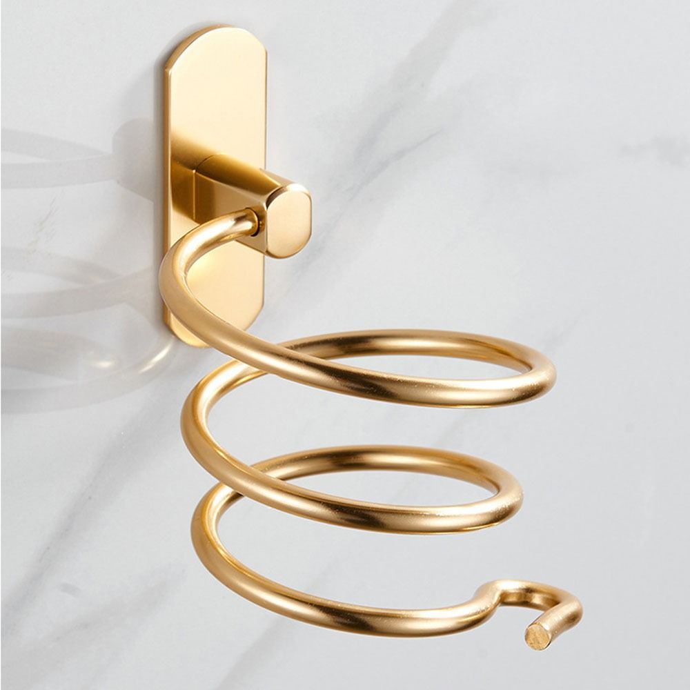 Ванная комната и туалет Дырокол Бесплатная полка для хранения Держатель для фена Стойка для фена Органайзер Инструмент