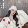 Strawberry Gentle and Sweet Knitted Sweater Cardigan Coat Women Autumn and Winter Long-sleeved Cardigan Sweater Female Top