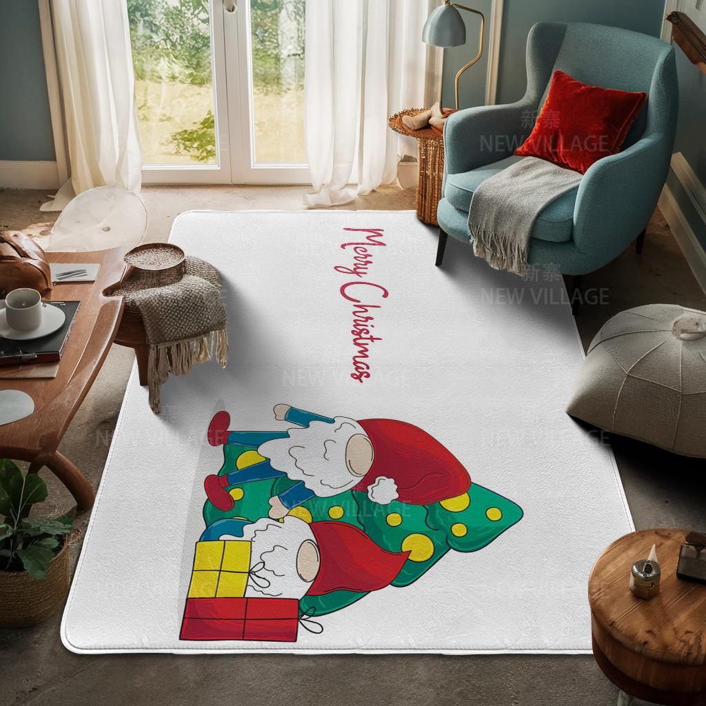 Ковер у входа в дом Домашний коврик у двери Гостиная Ванная Комната Ноги ванная комната Нескользящие коврики с водопоглощением для ванной Счастливого Рождества зима