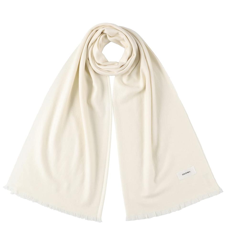GILDARA FT07TX Baby Cashmere Basic Wave Large Solid and Scarf 100% Stole, Color, Women's Men's (Off-White (W))